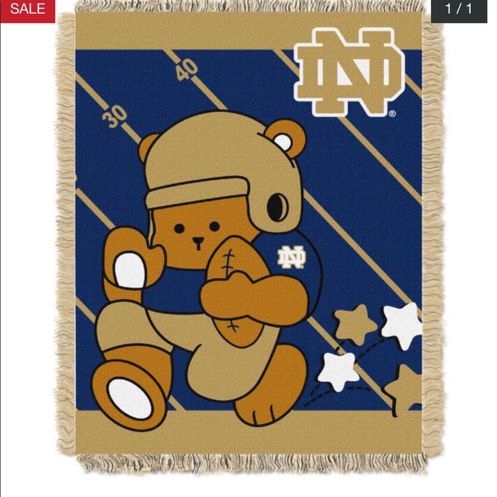 Norte Dame baby onesie, fleece Bunting, blanket - Picture 2 of 6